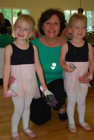 Little Ballerinas and their instructor Miss Roseanne