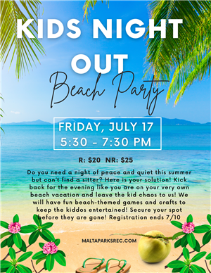 Kids Night Out Beach Party