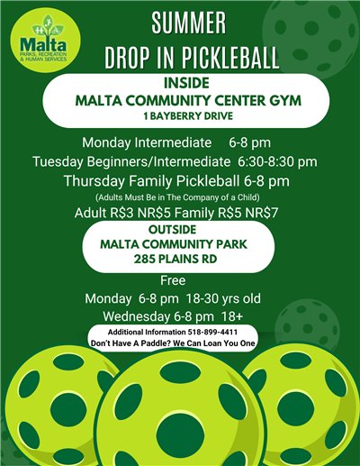 dropin pickleball summer
